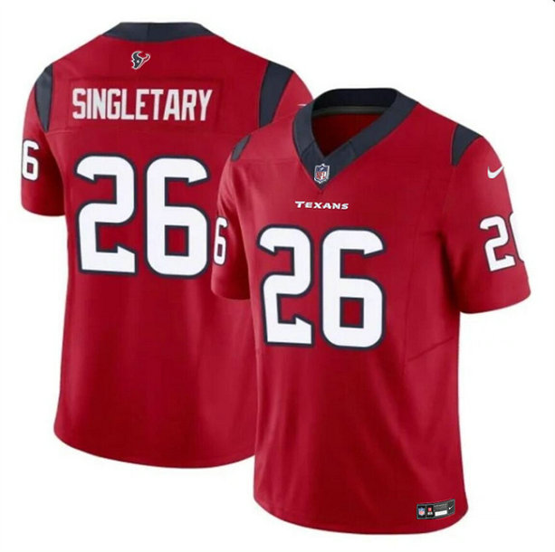 Men's Houston Texans #26 Devin Singletary Red 2023 F.U.S.E Vapor Untouchable Stitched Football Jersey