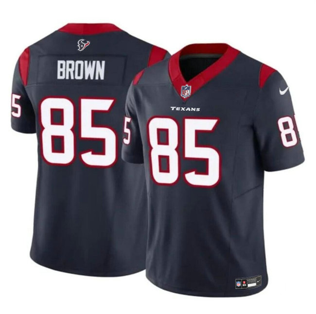 Men's Houston Texans #85 Noah Brown Navy 2023 F.U.S.E Vapor Untouchable Stitched Football Jersey