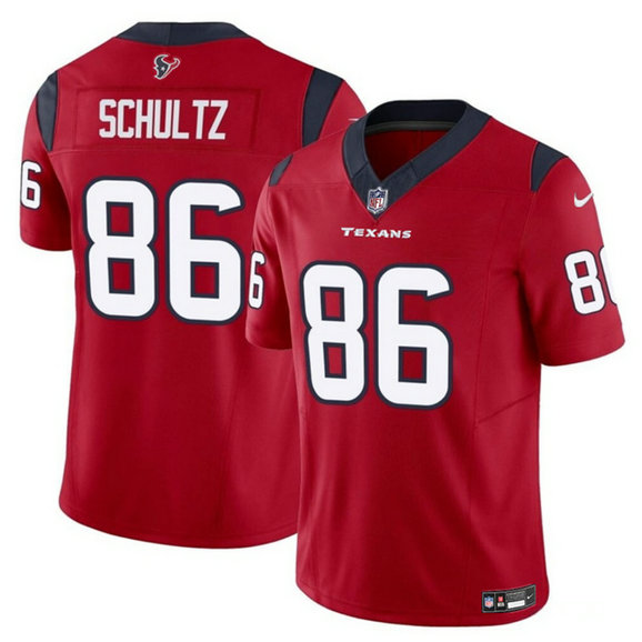 Men's Houston Texans #86 Dalton Schultz Red 2023 F.U.S.E Vapor Untouchable Stitched Football Jersey