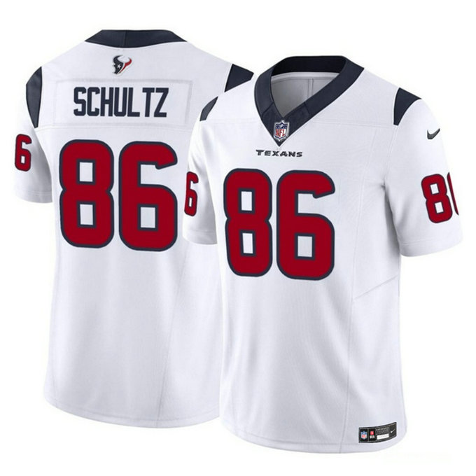 Men's Houston Texans #86 Dalton Schultz White 2023 F.U.S.E Vapor Untouchable Stitched Football Jersey