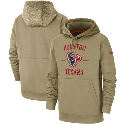 Men's Houston Texans 2019 Salute To Service Sideline Therma Pullover Hoodie