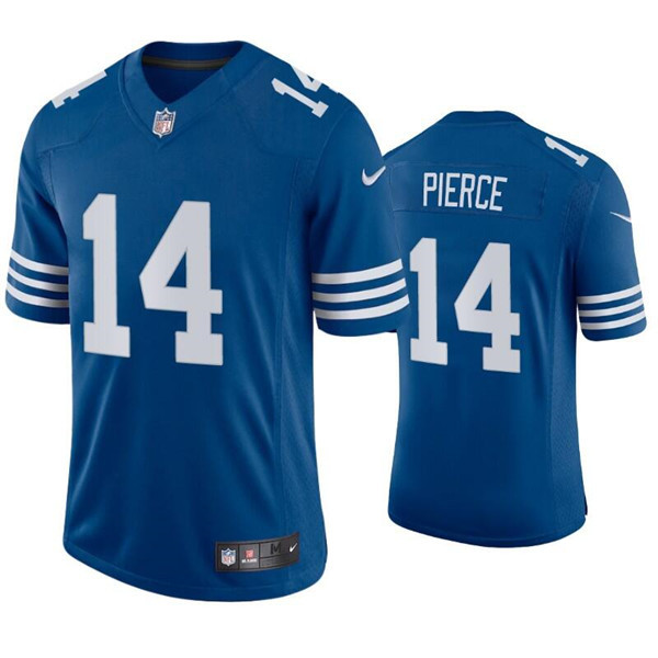 Men's Indianapolis Colts #14 Alec Pierce New Blue Stitched Football Jersey