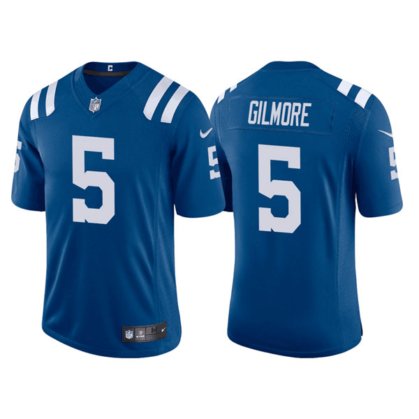 Men's Indianapolis Colts #5 Stephon Gilmore Blue Stitched Football Jerseys