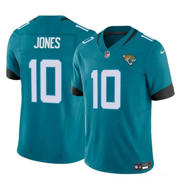Men's Jacksonville Jaguars #10 Mac Jones Teal 2023 F.U.S.E Vapor Untouchable Limited Stitched Jersey