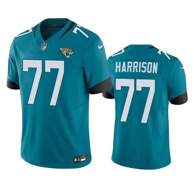 Men's Jacksonville Jaguars #77 Anton Harrison Teal 2023 F.U.S.E Vapor Untouchable Limited Stitched Jersey