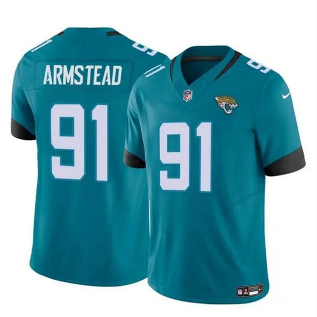 Men's Jacksonville Jaguars #91 Arik Armstead Teal 2024 F.U.S.E Vapor Untouchable Limited Stitched Jersey