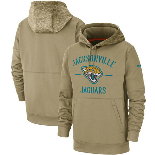Men's Jacksonville Jaguars 2019 Salute To Service Sideline Therma Pullover Hoodie