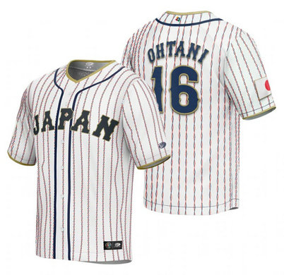 Men's Japan Baseball #16 Shohei Ohtani 2023 White World Baseball Classic Stitched JerseyS