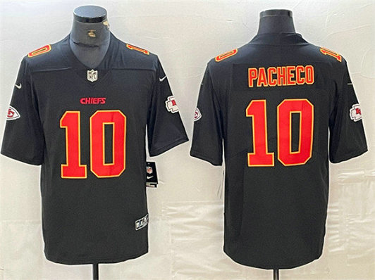 Men's Kansas City Chiefs #10 Isiah Pacheco Black Vapor Untouchable Limited Football Stitched Jersey