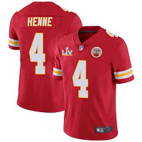 Men's Kansas City Chiefs Chad Henne Red 2021 Super Bowl LV NFL Jersey