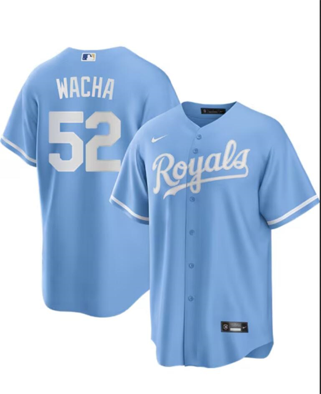 Men's Kansas City Royals #52 Michael Wacha Light Blue Limited Cool Base Stitched