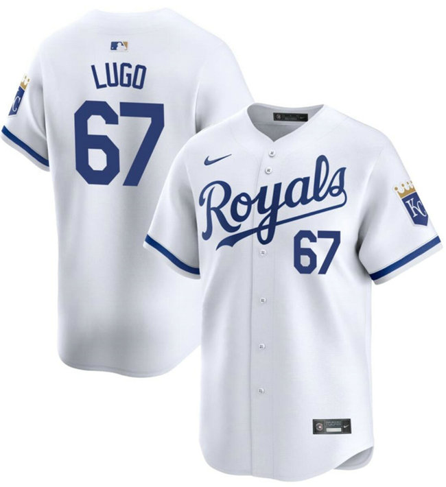 Men's Kansas City Royals #67 Seth Lugo White 2024 Home Limited Cool Base Stitched Baseball Jersey