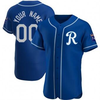 Men's Kansas City Royals Blue Customized Stitched MLB Jersey