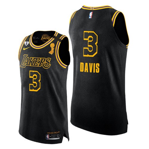 Men's Lakers #3 Anthony Davis 2020 Finals Champions Black Jersey
