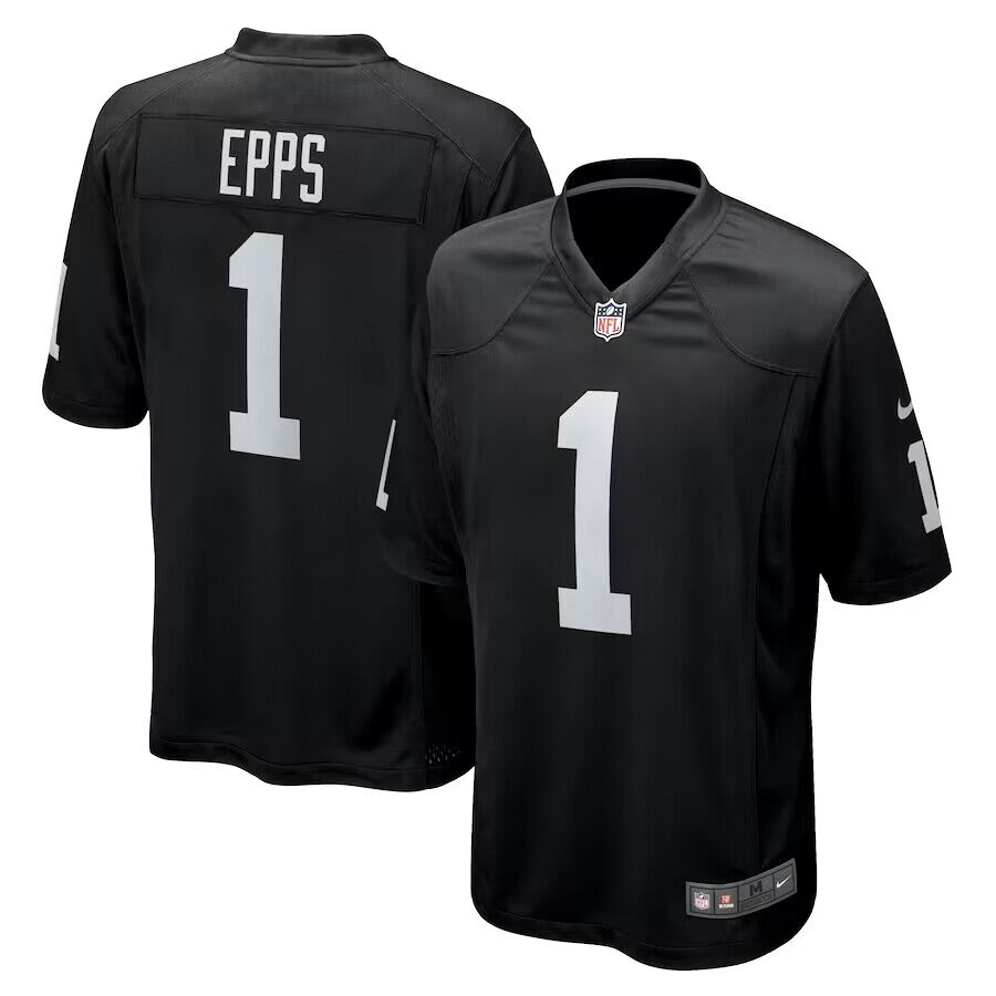 Men's Las Vegas Raiders #1 EPPS Vapor Limited Black Jersey