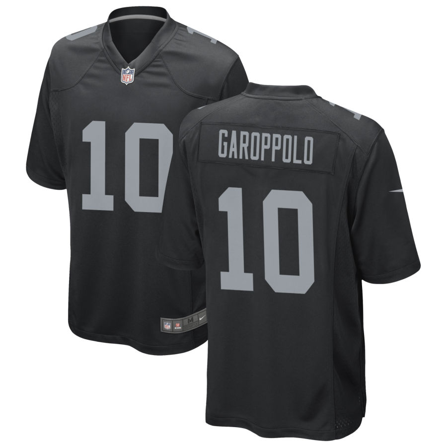 Men's Las Vegas Raiders #10 Jimmy Garoppolo Black Vapor Untouchable Limited Stitched Jersey