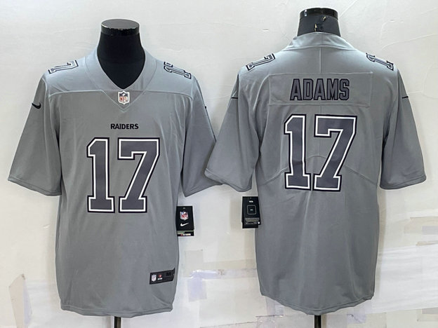 Men's Las Vegas Raiders #17 Davante Adams Grey Atmosphere Fashion Stitched Jersey