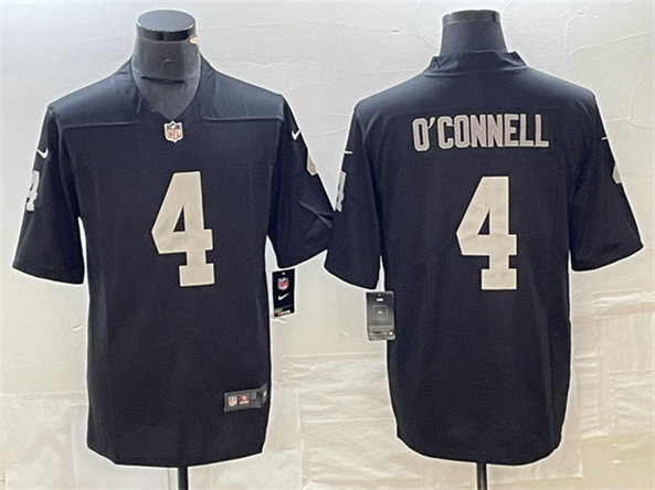 Men's Las Vegas Raiders #4 Aidan O'Connell Black Vapor Untouchable Stitched Football Jersey