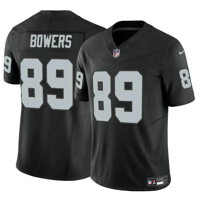 Men's Las Vegas Raiders #89 Brock Bowers Black 2024 Draft F.U.S.E Vapor Stitched Football Jersey
