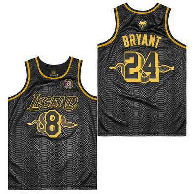 Men's Legend #24 Kobe Bryant Cool Base Black Stitched Baskeball Jerseys