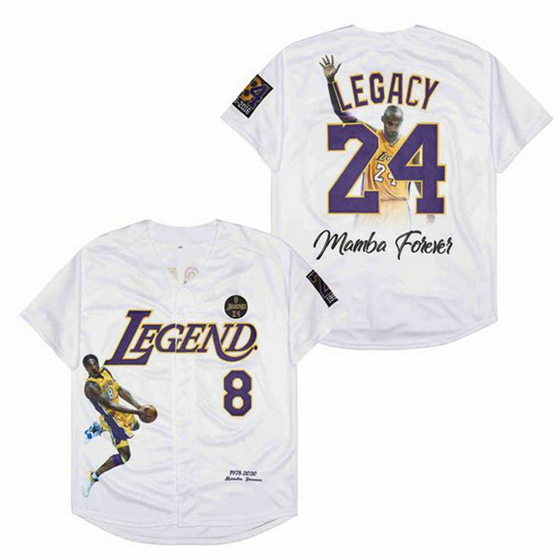 Men's Legend #8 Back #24 LEGACY white Cool Base Stitched Jersey