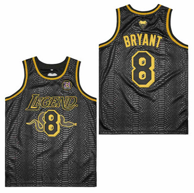 Men's Legend #8 Kobe Bryant Cool Base Black Stitched Baskeball Jerseys