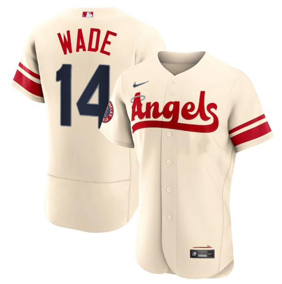 Men's Los Angeles Angels #14 Tyler Wade 2022 Cream City Connect Flex Base Stitched Jerseys