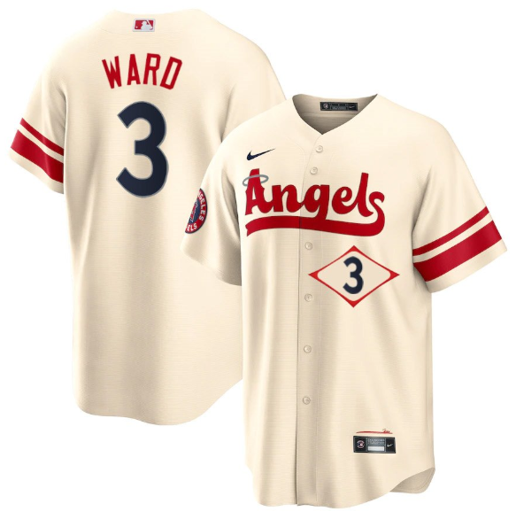 Men's Los Angeles Angels #3 Taylor Ward 2022 Cream City Connect Cool Base Stitched Jerseys