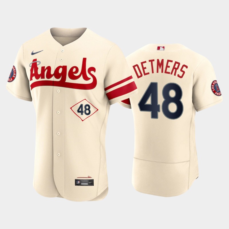 Men's Los Angeles Angels #48 Reid Detmers 2022 Cream City Connect Flex Base Stitched Jersey