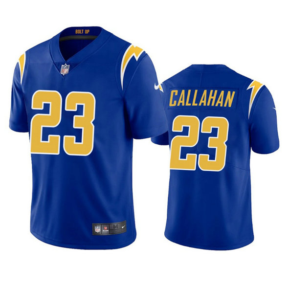 Men's Los Angeles Chargers #23 Bryce Callahan Royal Vapor Untouchable Limited Stitched Jersey1