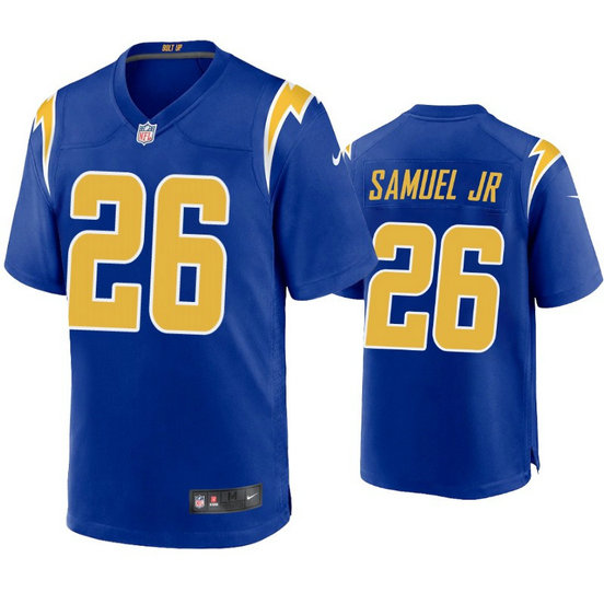 Men's Los Angeles Chargers #26 Asante Samuel Jr. Royal Vapor Untouchable Limited Stitched Jersey