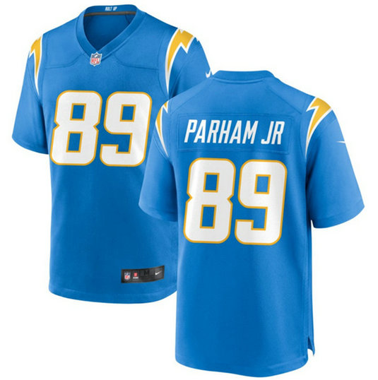 Men's Los Angeles Chargers #89 Donald Parham Jr Blue Stitched Game Jersey