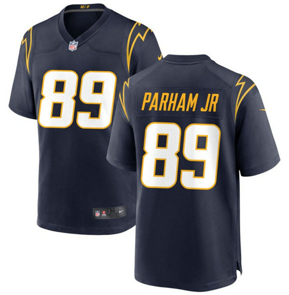 Men's Los Angeles Chargers #89 Donald Parham Jr Navy Stitched Game Jersey