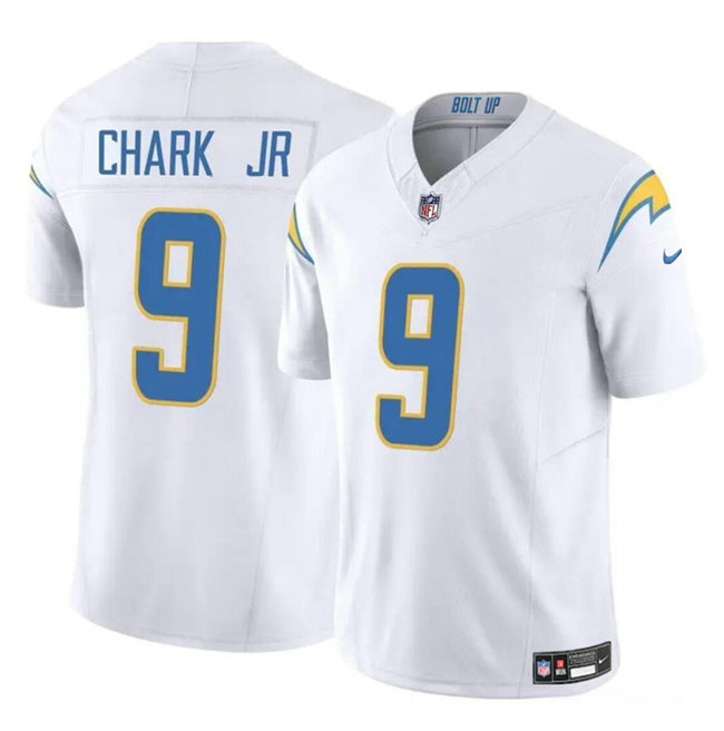 Men's Los Angeles Chargers #9 DJ Chark Jr White 2024 F.U.S.E Vapor Limited Stitched Football Jersey