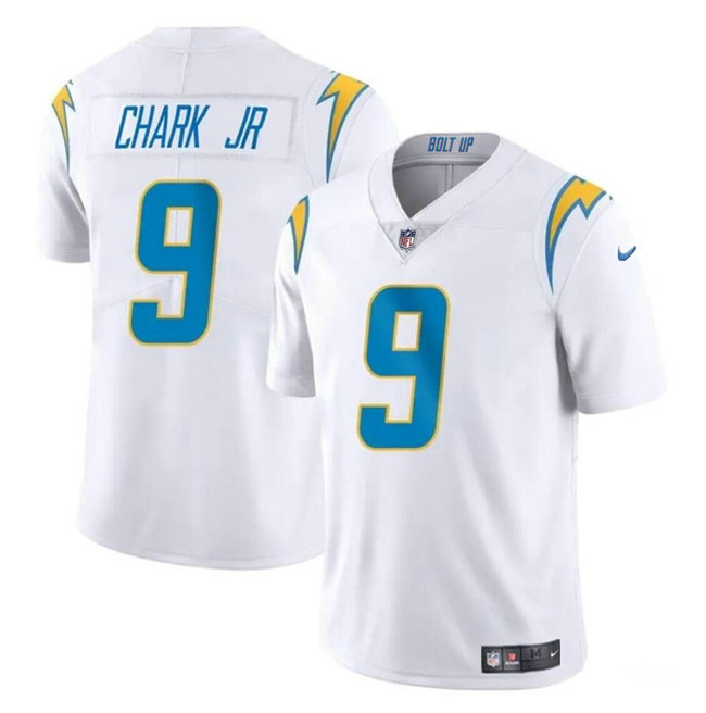 Men's Los Angeles Chargers #9 DJ Chark Jr White 2024 Vapor Limited Stitched Football Jersey