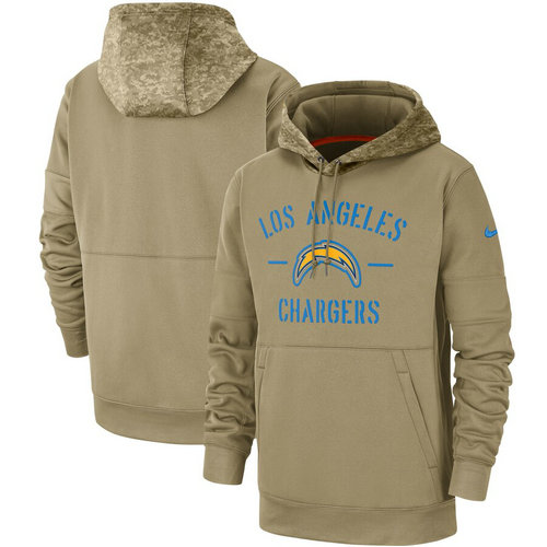 Men's Los Angeles Chargers 2019 Salute To Service Sideline Therma Pullover Hoodie