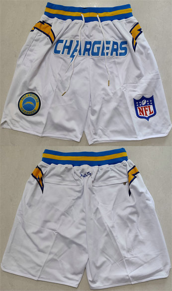 Men's Los Angeles Chargers White Shorts 
