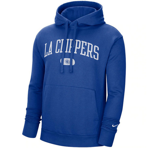 Men's Los Angeles Clippers 2021 Blue Heritage Essential Pullover Hoodie