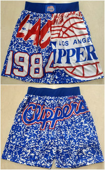 Men's Los Angeles Clippers Blue Mitchell & Ness Shorts