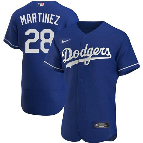 Men's Los Angeles Dodgers #28 J.D. Martinez Blue Flex Base Stitched Baseball JerseyS