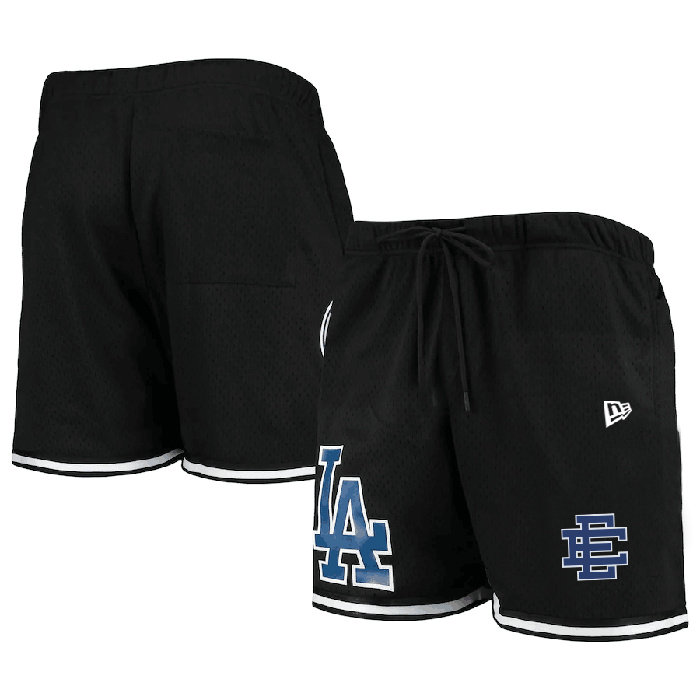 Men's Los Angeles Dodgers Black Mesh Shorts 001