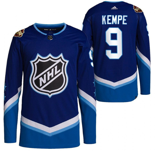 Men's Los Angeles Kings #9 Adrian Kempe 2022 All-Star Blue Stitched Jersey