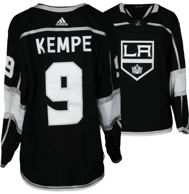 Men's Los Angeles Kings #9 Adrian Kempe Black Stitched Jersey