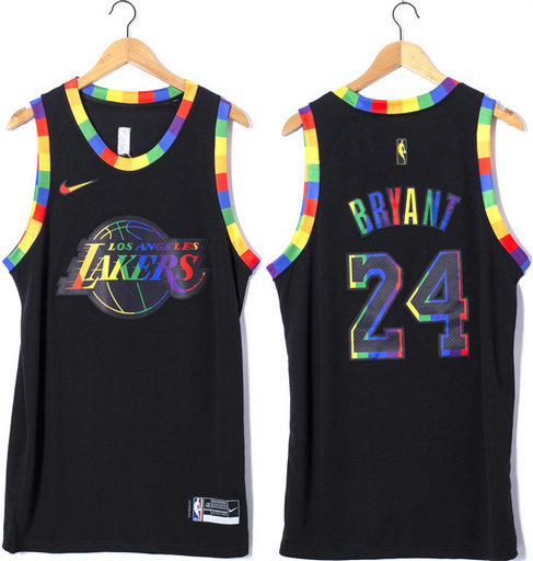 Men's Los Angeles Lakers #24 Kobe Bryant Black Stitched Basketball Jersey