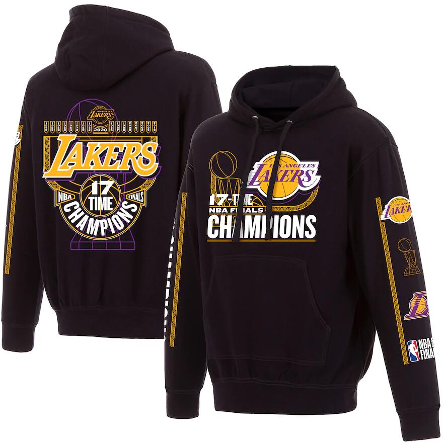 Men's Los Angeles Lakers Black 17 Time NBA Finals Champions Pullover Hoodie