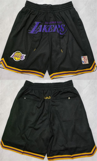Men's Los Angeles Lakers Black Shorts 