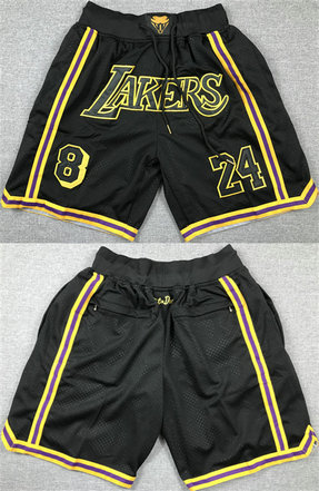 Men's Los Angeles Lakers Black Shorts 
