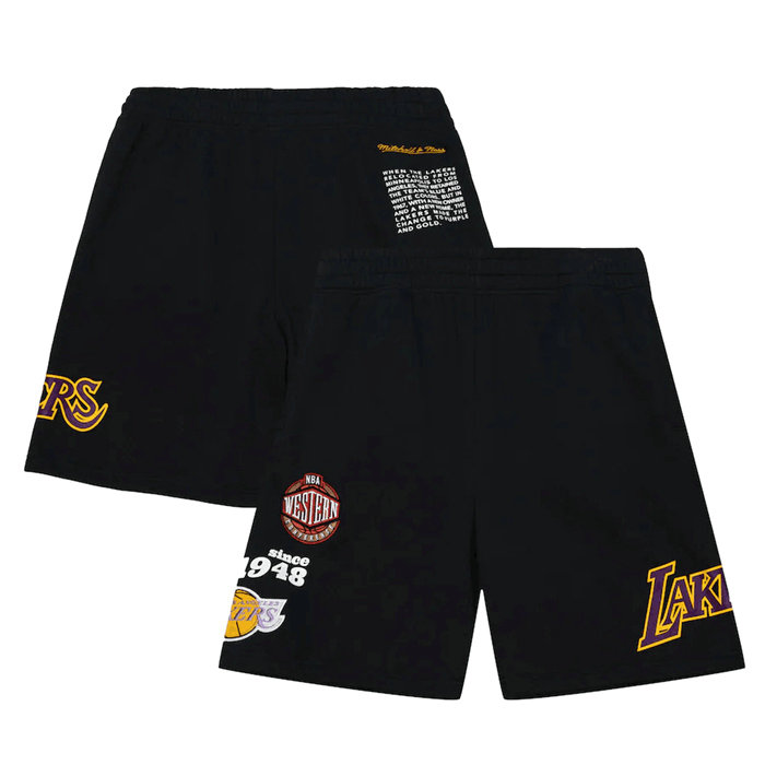 Men's Los Angeles Lakers Black Shorts 002