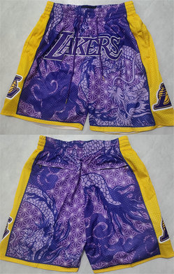 Men's Los Angeles Lakers Purple Shorts 