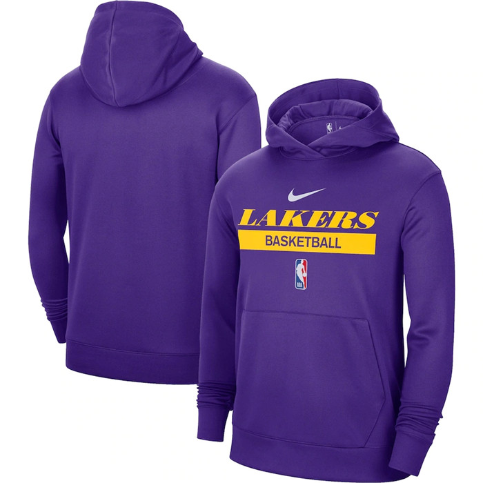 Men's Los Angeles Lakers Purple Spotlight Fleece Overhead Hoodie